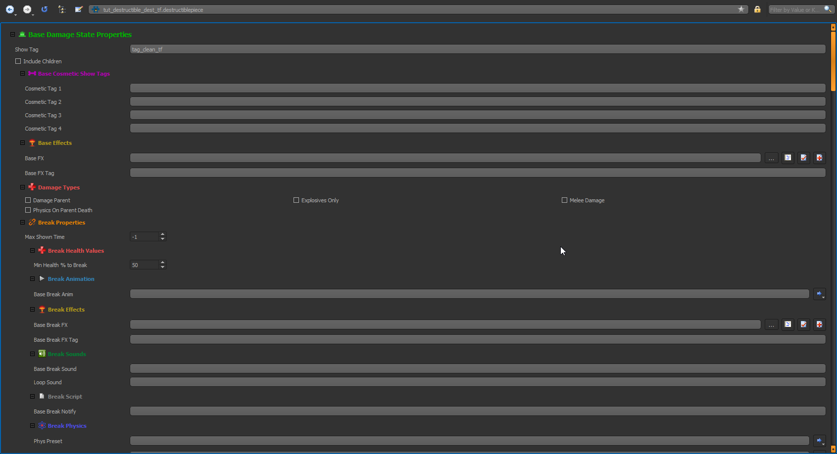 Destructible State Example